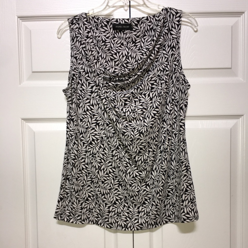 IVANKA TRUMP-COWELL NECK TOP WITH STRETCH. CUTE AND COMFORTABLE. YOU WILL LOVE.